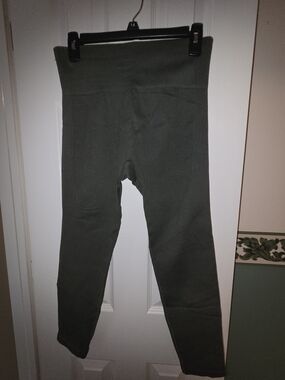 JoyLab Olive Green High-Waist Ribbed Leggings